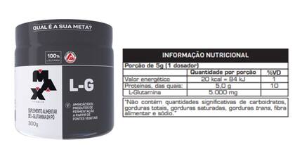 Imagem de L-G Glutamina 300g - Max Titanium