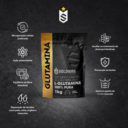 Imagem de L - Glutamina 1Kg - 100% Pura Importada - Soldiers Nutrition