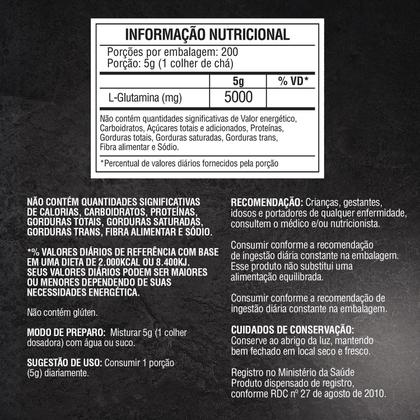 Imagem de L - Glutamina 1Kg - 100% Pura Importada - Soldiers Nutrition