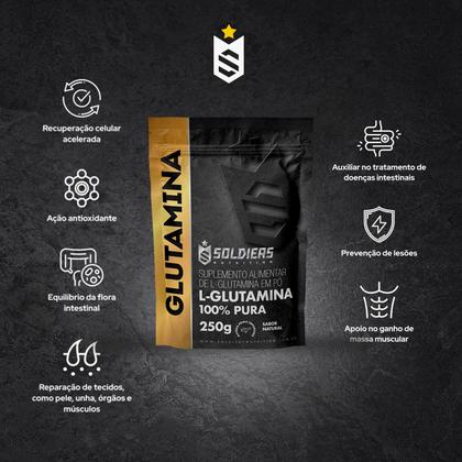 Imagem de L - Glutamina 250g - 100% Puro Importado - Soldiers Nutrition