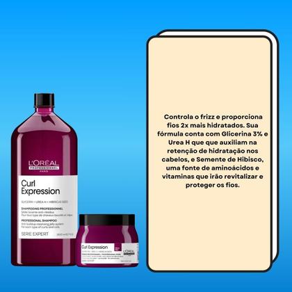 Imagem de L'Oréal Curl Expression Kit Shampoo Anti-resíduos 1,5L e Máscara Rich 500ml
