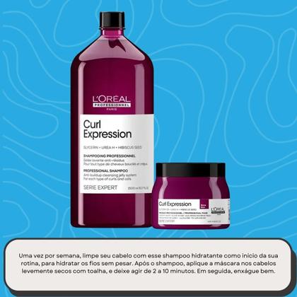 Imagem de L'Oréal Curl Expression Kit Shampoo Anti-resíduos 1,5L e Máscara Rich 500ml