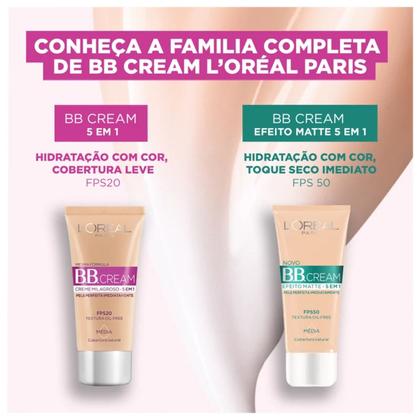 Imagem de L'Oréal Paris Base BB Cream Efeito Matte FPS50 Cor Morena 30ml