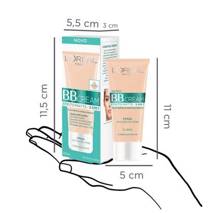 Imagem de L'Oréal Paris Base BB Cream Efeito Matte FPS50 Cor Morena 30ml