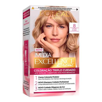 Imagem de L'Oréal Paris Coloração Imédia Excellence Kit - 8 Louro Claro