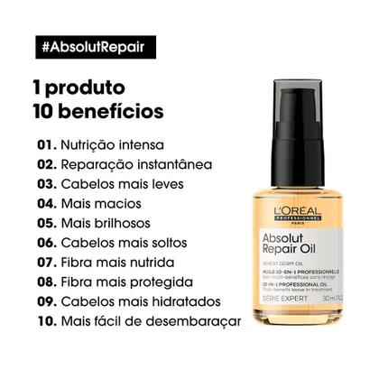 Imagem de L'Oréal Professionnel Serie Expert Absolut Repair Gold Quinoa Protein 10 in 1 Óleo Capilar 30ml