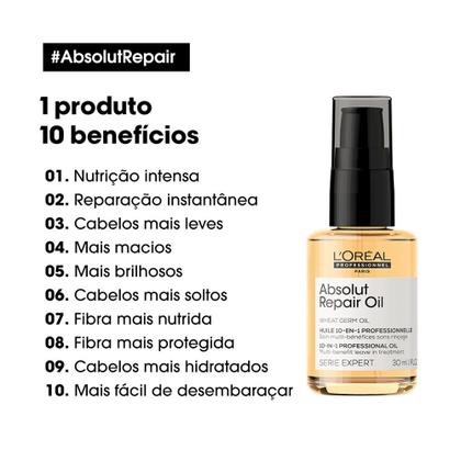 Imagem de L'Oréal Professionnel Serie Expert Absolut Repair Gold Quinoa Protein 10 in 1 Óleo Capilar 30ml