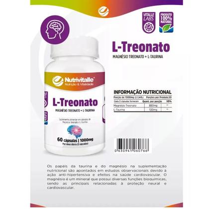 Imagem de L-treonato 500mg 60caps nutrivitalle