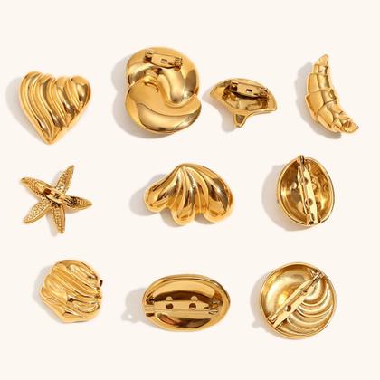 Imagem de L6937-Broche Feminino Aço Cirurgico Ouro 18K Antialergico Cravejado Para Roupa Vestido Terno Presente Coleção Festa