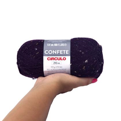 Imagem de Lã Confete Círculo 100g 210 metros