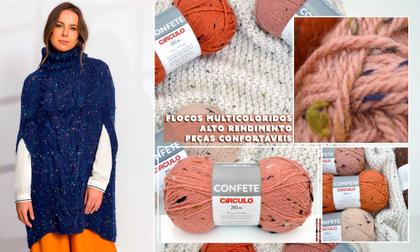 Imagem de Lã Confete Círculo 100g 210 metros