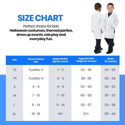 Imagem de Lab Coat Dress Up America Kids Unissex Doctor Tamanho S 4-6