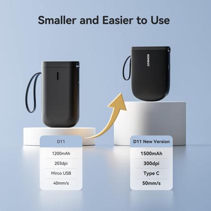 Imagem de Label Maker NIIMBOT D11 atualizado com Bluetooth portátil de 300 DPI