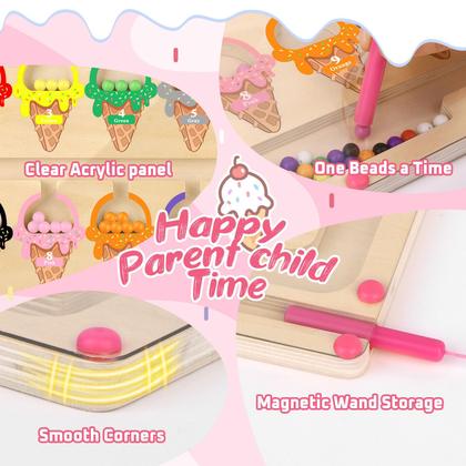 Imagem de Labirinto magnético de cores e números WakeInsa para meninas de 2 a 5 anos