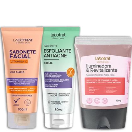 Imagem de Labotrat Sab Vitamina C 100g + Esf Antiacne 80ml + Masc Argila Rosa 130g