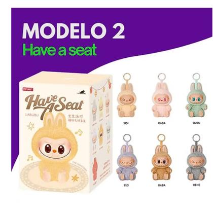 Labubu Série Macaron Caixa Cega Labubu Have A Seat Boneca em