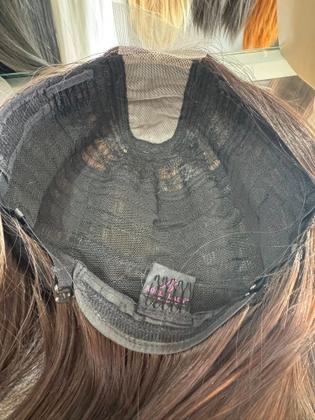 Imagem de Lacewig peruca lace 1 metro super longa lisa fibra premium preta lisa morena iluminada castanho