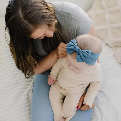 Imagem de Laço De Cabelo Bebê Roupa Infantil Turbante Faixinha Acessórios para Meninas Kit Com 12 Unidades