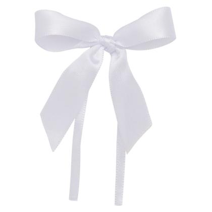 Imagem de Laço de Cetim Simples Branco P com Fitilho 4mm - Progresso