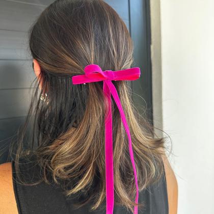 Imagem de Laço Para Cabelo Veludo Liso Fino