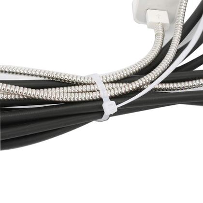 Imagem de Laços com zíper ZC, tamanhos variados, branco transparente, 10, 15, 20, 25 cm, pacote com 400