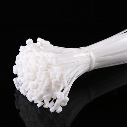 Imagem de Laços com zíper ZC, tamanhos variados, branco transparente, 10, 15, 20, 25 cm, pacote com 400