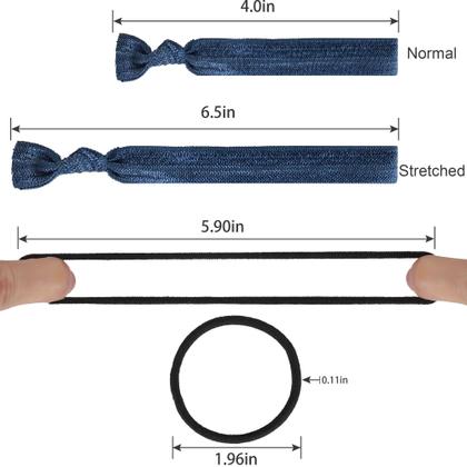 Imagem de Laços de cabelo 79STYLE, tecido elástico com nós sem danos, masculino