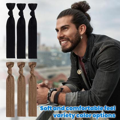 Imagem de Laços de cabelo 79STYLE, tecido elástico com nós sem danos, masculino