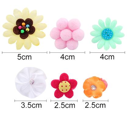 Imagem de Laços de cabelo Zifengcer Elastic Flower Toddler Girls 50 unidades