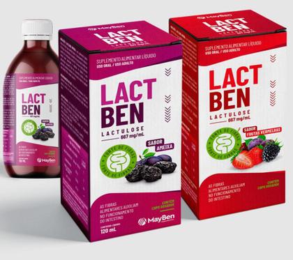 Imagem de Lactulose LactBen 667mg/ml 120ml de 667mg sabor Frutas Vermelhas MayBen