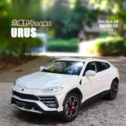 Imagem de Lamborghini URUS SUV Liga Carro Esportivo Modelo 1:24 Escala Diecast Metal Veículo Off-road Com Som