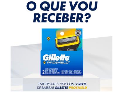Lâmina de Barbear Gillette Fusion Proshield 2 Peças Imagem de Lâmina de Barbear Gillette Fusion Proshield 2 Peças