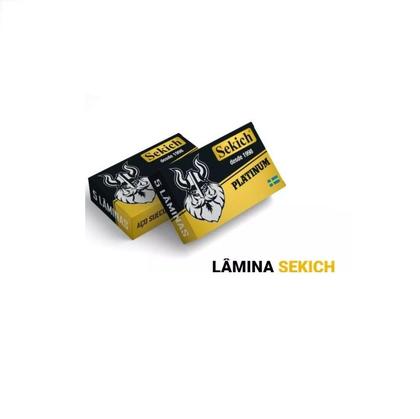 Imagem de Lâmina De Barbear Sekich Platinum Sueca Cartela 50 Und