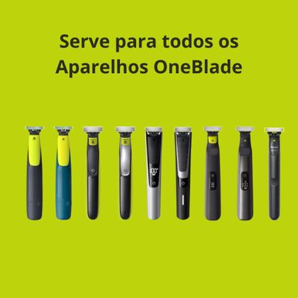 Imagem de Lâmina de Reposição Refil Genérico Compatível Barbeador Philips OneBlade modelos QP14xx, QP25xx, QP26xx, QP27xx, QP28xx e One Blade Pro QP65xx, QP66xx