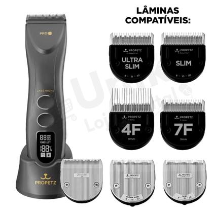 Imagem de Lâmina de Tosa Pro7 Ultra Slim Inox Premium 5 em 1 Regulável 9 a 40 Propetz Original