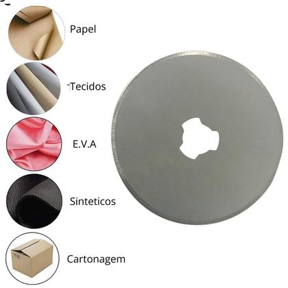 Imagem de Lamina Disco Afiado Para Cortador Circular 60mm Corte de Tecido Papel Material Sintetico