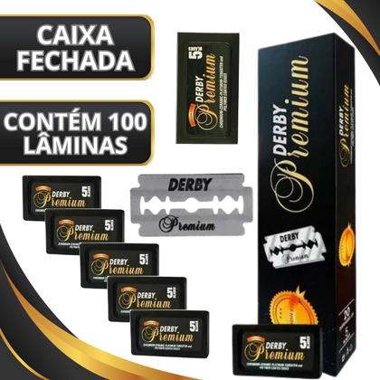 Imagem de Lâmina Navalha Derby Premium Caixa Com 100 unidades