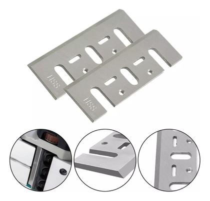 Imagem de Lamina Par Faca 82mm Plaina Elétrica Makita Bosch Hss