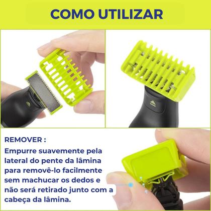 Imagem de Lamina Refil + 02 Pentes P/ Barbeador Oneblade Philips