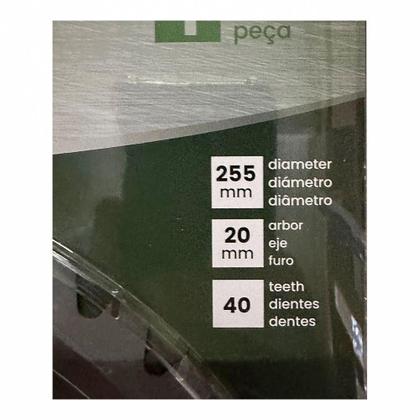 Imagem de Lâmina Serra Circular para Roçadeira de Videia, 40 dentes 255x20mm ELITOP