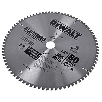 Imagem de Lâmina Serra Esquadria 12" 80 Dentes Aluminio DWA03230 DeWalt 