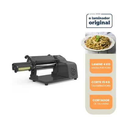 Imagem de Laminador de Massas Elétrico 28cm Preto Nero com Cortador de Talharim 220V Anodilar