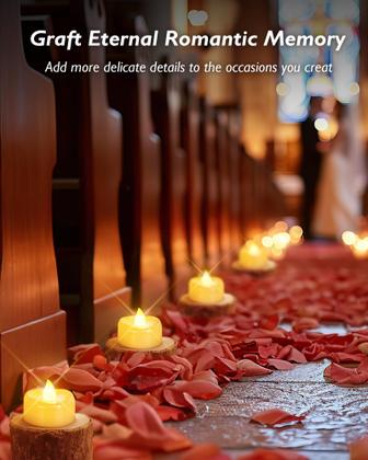 Imagem de Lamp Merrynights Flameless Flameless Tea Light Velas de 1,5 x 3,2 cm