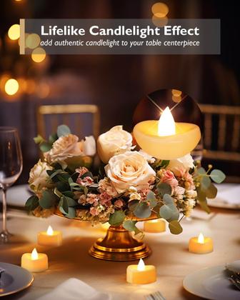 Imagem de Lamp Merrynights Flameless Flameless Tea Light Velas de 1,5 x 3,2 cm