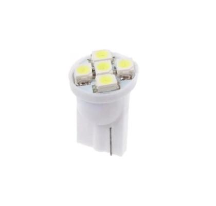 Imagem de Lâmpada Automotiva T10 Cabeça Reta 5Led 12V Super Branca