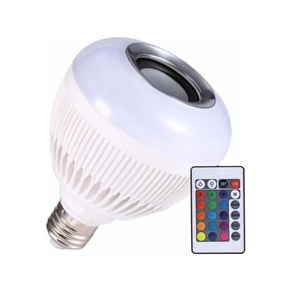Imagem de Lâmpada Bluetooth Iluminação Led Caixa de Som com Controle Remoto Rgb 12W Music