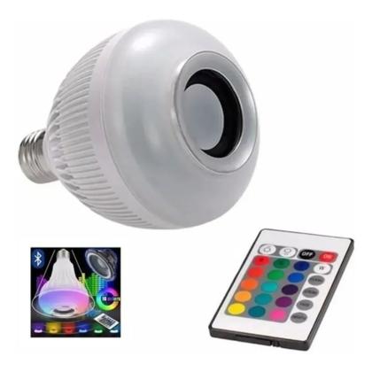 Imagem de Lâmpada Bluetooth Iluminação Led Caixa de Som com Controle Remoto Rgb 12W Music