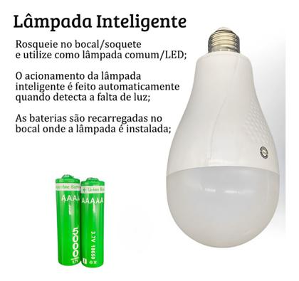 Imagem de Lampada Bulbo Led 4 Em 1 Luz de Emergência 20W Portatil E27