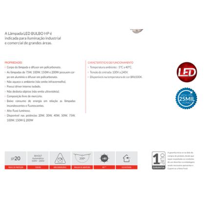Imagem de Lâmpada Bulbo Led 40w Branco Frio bocal E27 Bivolt Avant 
