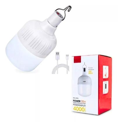 Imagem de Lâmpada Bulbo Recarregável Com Led Portátil 38w Com Suporte